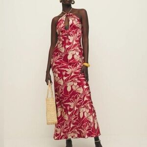 Reformation Yesenia Silk Dress Las Dalias